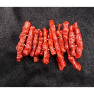 Vintage Late XX Century Natural Red Coral Bracelet
